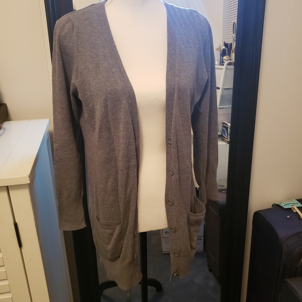H&M grey wool cardigan sweater